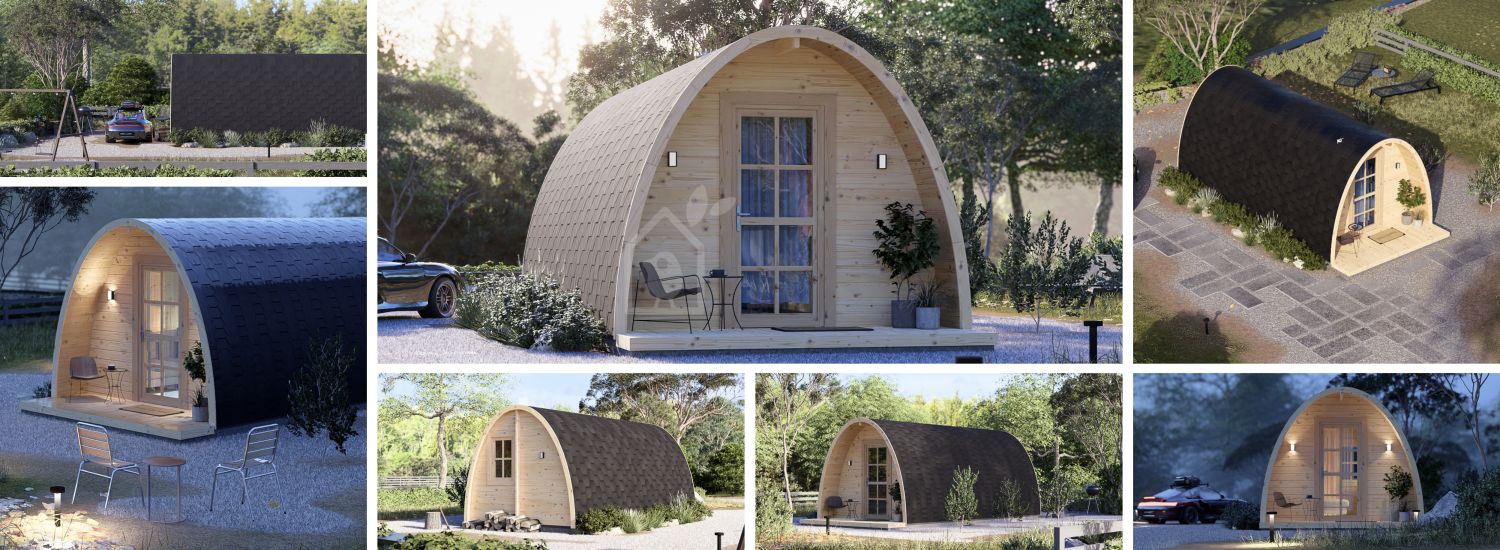 Gartenhaus aus Holz BRETA S (44 mm), 3x6 m, 18 m² visualization 1