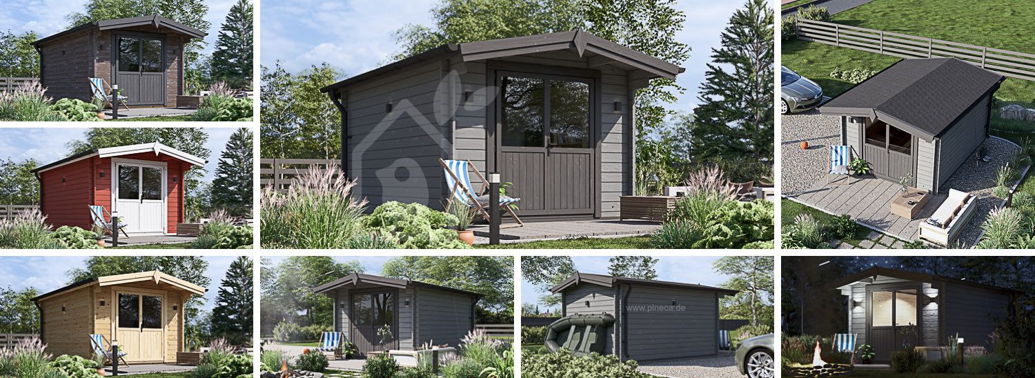 Gartenhaus aus Holz PETER (34 mm), 3x3 m, 9 m² visualization 1