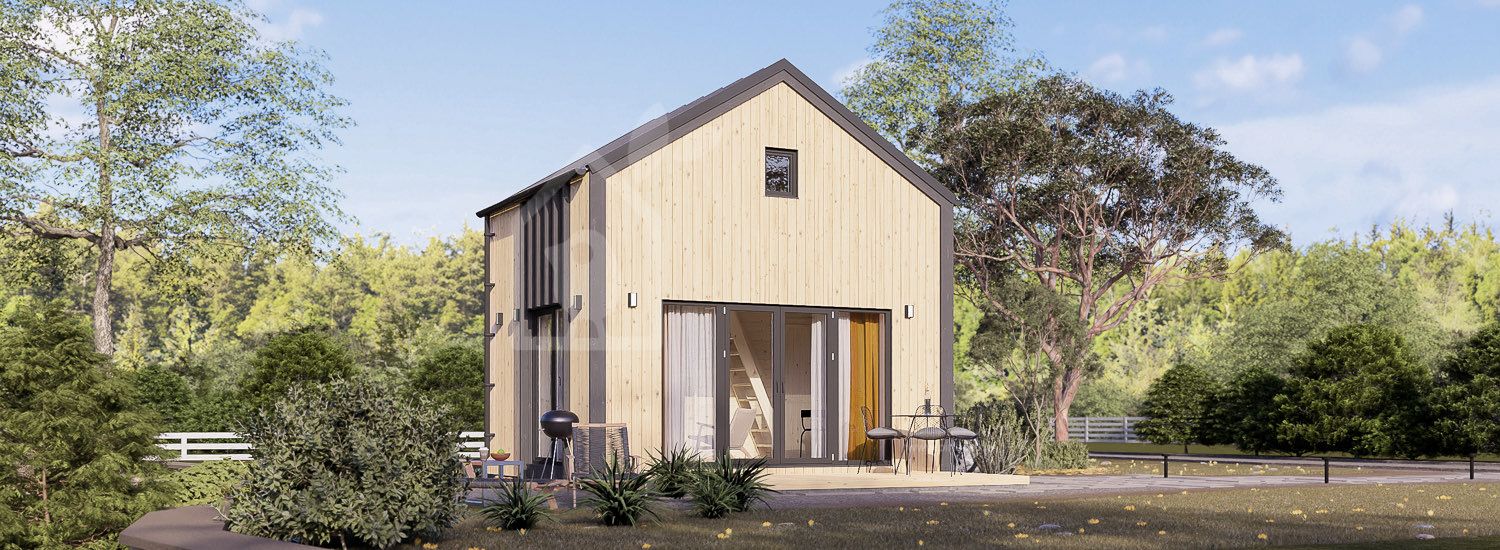 Blockbohlenhaus SARA RV (Isoliert, KfW55), 20 m² visualization 1