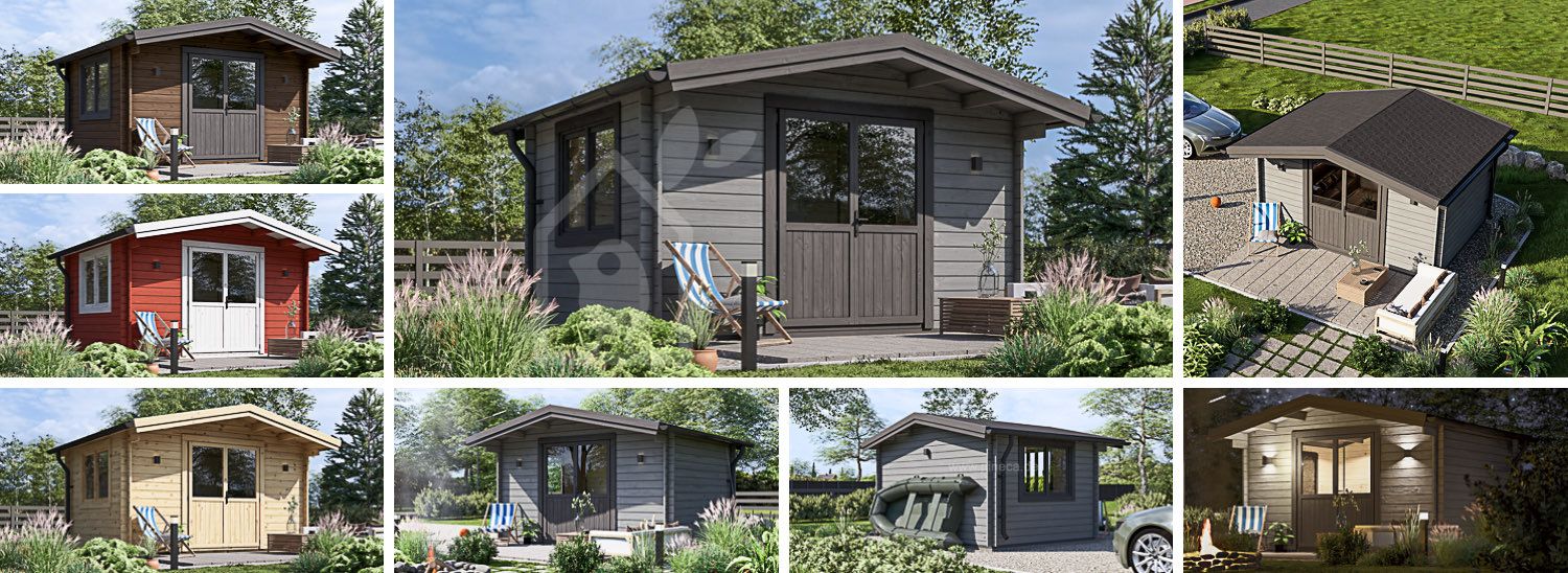 Gartenhaus aus Holz RENNES (34 mm) 4x3 m, 12 m² visualization 1