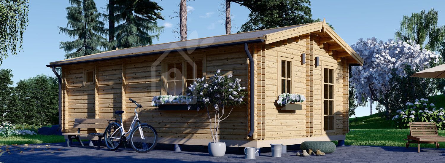 Mobilheim aus Holz ARGO M-N S (44+44 mm), 5x9 m, 35 m² visualization 1
