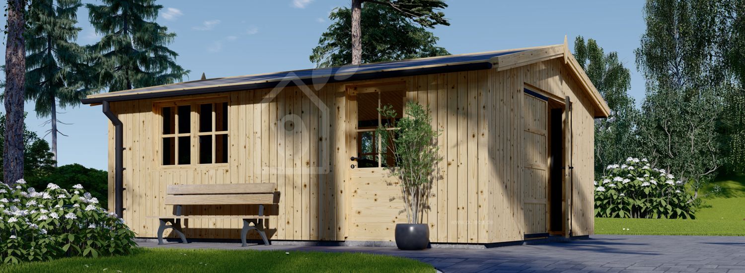 Holzgarage LORA (Elementbauweise), 5x6 m , 30 m² visualization 1