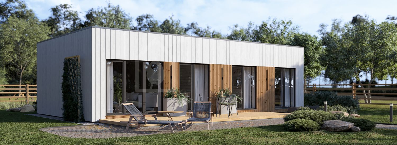 Fertighaus aus Holz BELLA 2 PV (Isoliert, KfW55), 60 m² visualization 1
