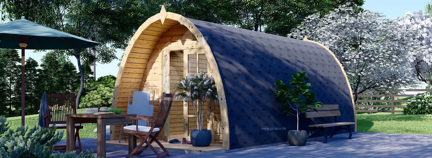 Gartenhaus aus Holz BRETA (44 mm), 3x6 m, 18 m² visualization 1