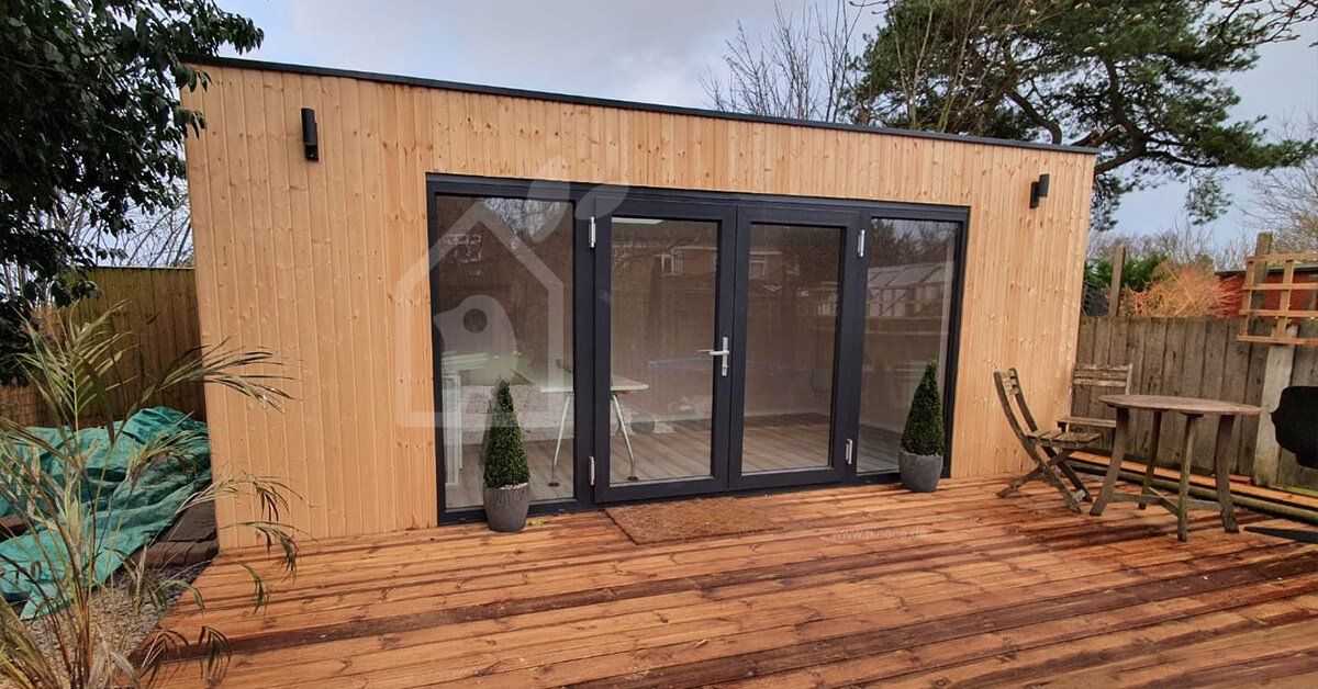 Gartenhaus als Büro PREMIUM (Isoliert, SIPS), 7x4 m, 28 m²