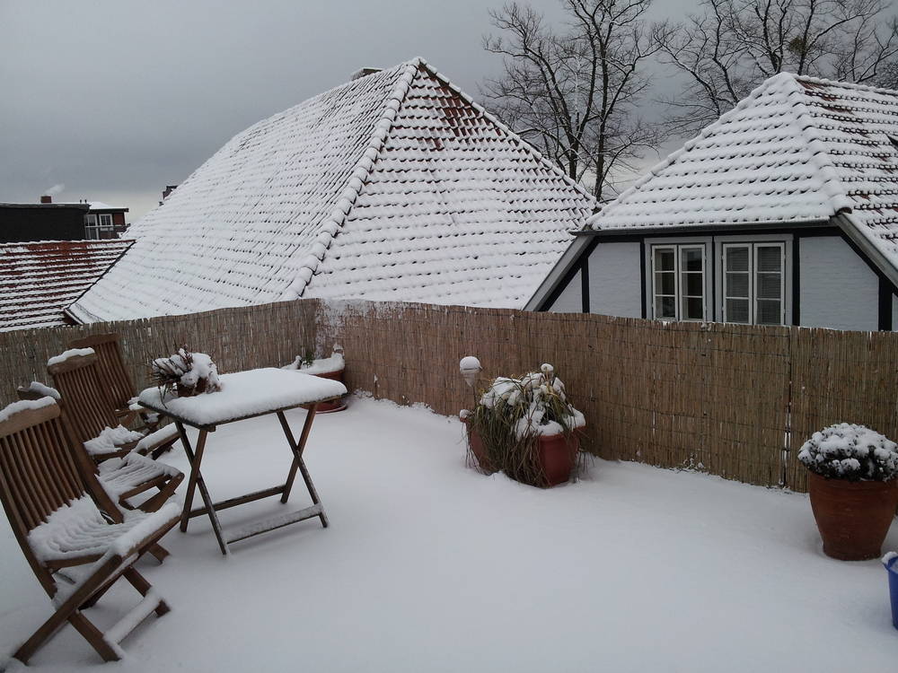 Terrasse-des-Blockbohlenhauses