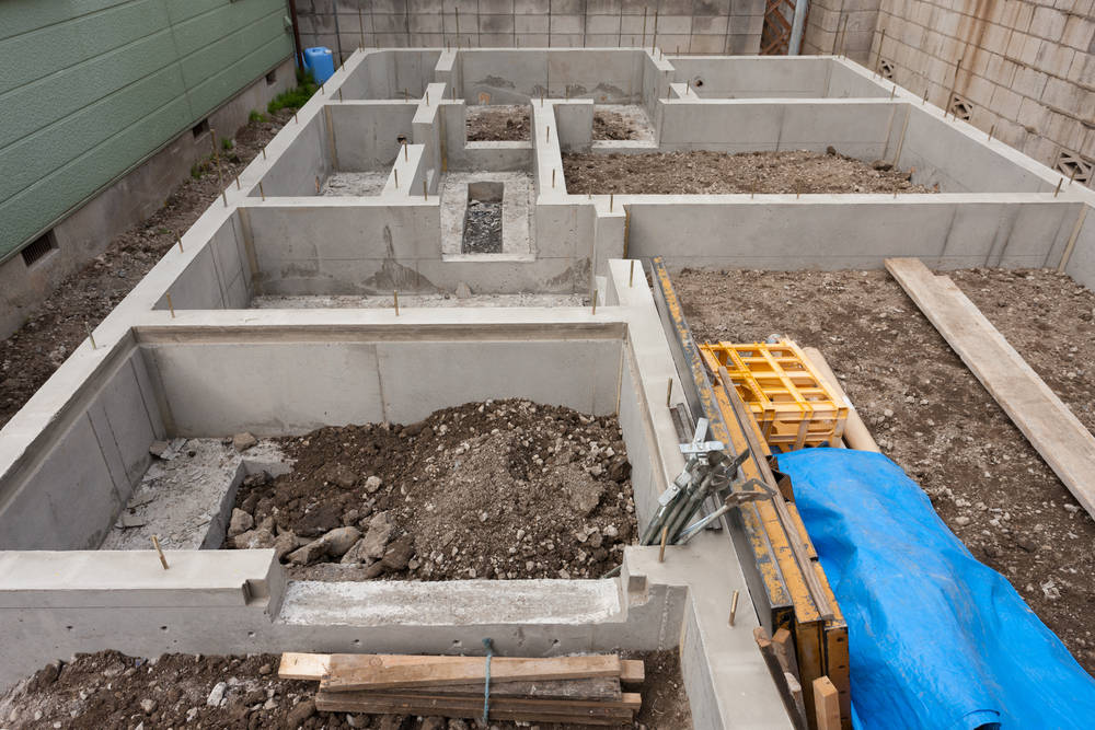 Fundament-des-Gartenhauses