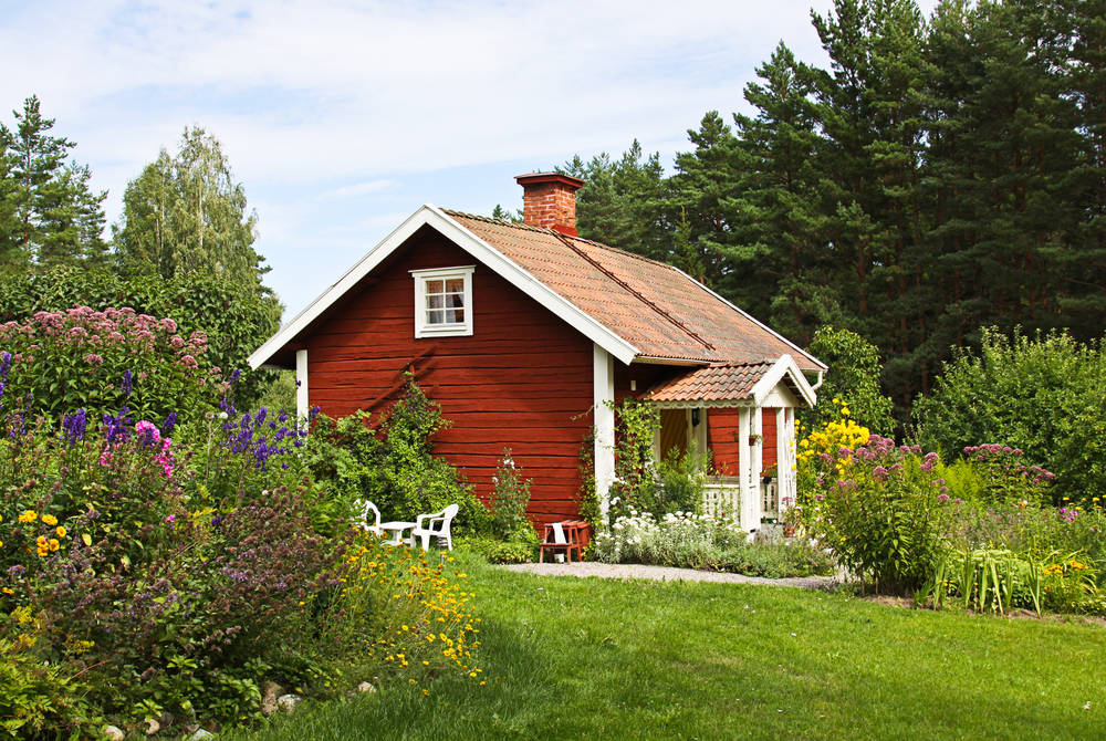 Rotes-Gartenhaus